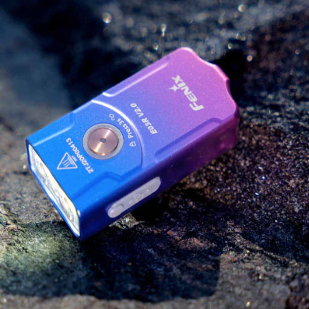 Fenix Torcia Portachiavi E03R V2.0 Blu, Ricaricabile, Leggera, 500 Lumen, 90 M, 30 Ore Massime, Modalità Luce Rossa, Ricarica USB-C, IP66 - View #7