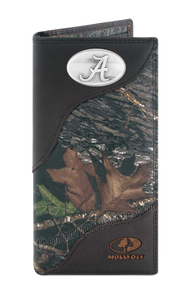 Alabama Crimson Tide Mossy Oak Camo Zep Pro Leather Roper Wallet