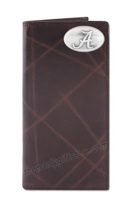 Alabama Crimson Tide Wrinkle Zep Pro Leather Roper Wallet