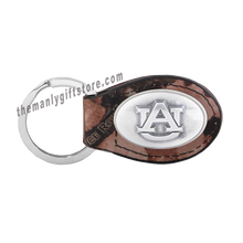 Load image into Gallery viewer, Auburn Zep-Pro Leather Concho Key Fob Brown, Camo or Black