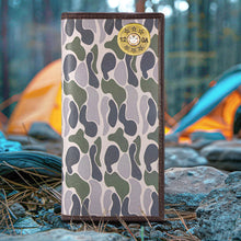 Load image into Gallery viewer, Shotgun Shell Roper Secretary Old School Green Camo Leather Wallet