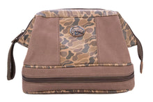 Load image into Gallery viewer, Bass Brown Waxed Canvas Old School Camo Toiletry Dopp Bag