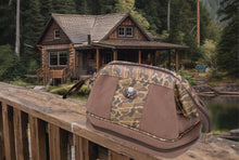 Load image into Gallery viewer, Buck Deer Brown Waxed Canvas Old School Camo Toiletry Dopp Bag