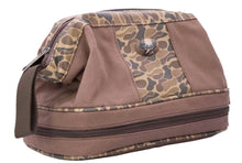 Load image into Gallery viewer, Buck Deer Brown Waxed Canvas Old School Camo Toiletry Dopp Bag