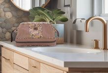 Load image into Gallery viewer, UDSA Flag Brown Waxed Canvas Old School Camo Toiletry Dopp Bag