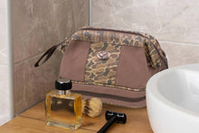 Load image into Gallery viewer, Lab Brown Waxed Canvas Old School Camo Toiletry Dopp Bag