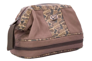 Lab Brown Waxed Canvas Old School Camo Toiletry Dopp Bag