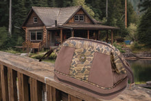Load image into Gallery viewer, Shotgun Shell Brown Waxed Canvas Old School Camo Toiletry Dopp Bag