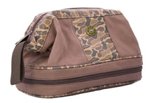 Load image into Gallery viewer, Shotgun Shell Brown Waxed Canvas Old School Camo Toiletry Dopp Bag