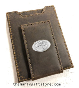 Clemson Leather Front Pocket Wallet