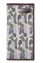 Load image into Gallery viewer, Duck Roper Secretary Old School Green Camo Leather Wallet