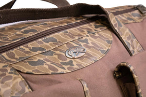 Bass Brown Waxed Canvas Old School Camo Weekender Bag