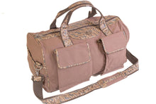 Load image into Gallery viewer, USA Flag Waxed Canvas Old School Camo Weekender Bag