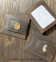 Load image into Gallery viewer, Fleur-de-lis Leather Front Pocket Wallet