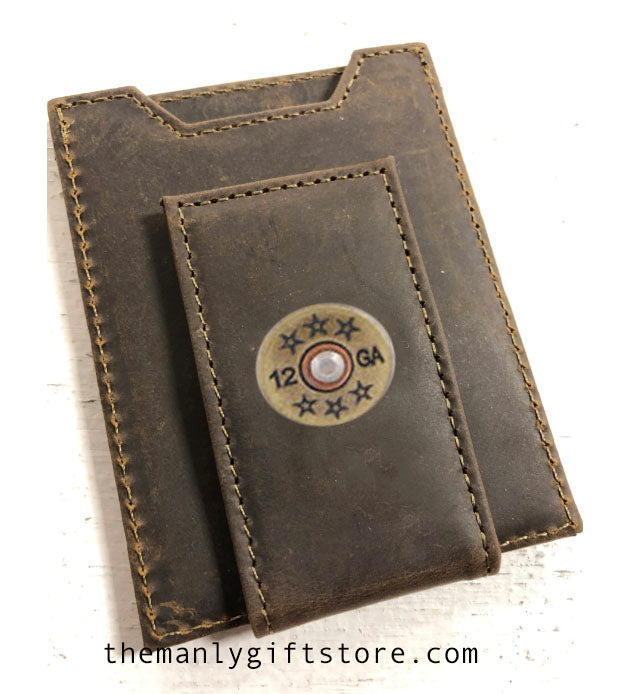 Shotgun Shell Leather Front Pocket Wallet