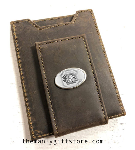 South Carolina Leather Front Pocket Wallet