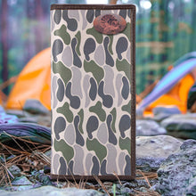 Load image into Gallery viewer, Turkey Roper Secretary Old School Green Camo Leather Wallet