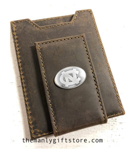 North Carolina Leather Front Pocket Wallet