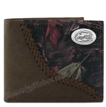 Load image into Gallery viewer, Florida Gators Fence Row Camo Genuine Leather Bifold Wallet