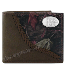 Load image into Gallery viewer, Memphis Tigers Fence Row Camo Genuine Leather Bifold Wallet
