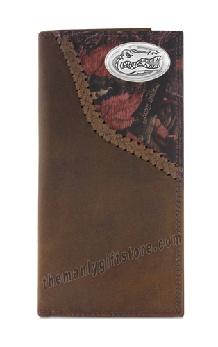 Florida Gators Fence Row Camo Genuine Leather Roper Wallet