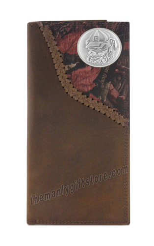 Georgia Bulldogs Mascot Fence Row Camo Genuine Leather Roper Wallet
