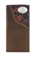 Load image into Gallery viewer, Dolphin Mahi Mahi Fence Row Camo Genuine Leather Roper Wallet