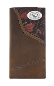 Mississippi State Bulldogs Fence Row Camo Genuine Leather Roper Wallet