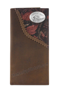 Saltwater Redfish Fence Row Camo Genuine Leather Roper Wallet