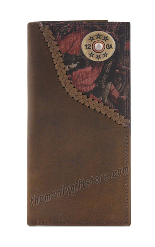 Shotgun Shell Fence Row Camo Genuine Leather Roper Wallet