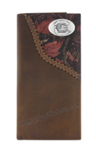 Load image into Gallery viewer, South Carolina Gamecocks Fence Row Camo Leather Roper Wallet