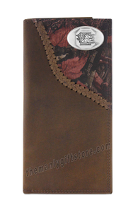 South Carolina Gamecocks Fence Row Camo Leather Roper Wallet