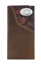 Load image into Gallery viewer, Turkey Strutting Fence Row Camo Genuine Leather Roper Wallet