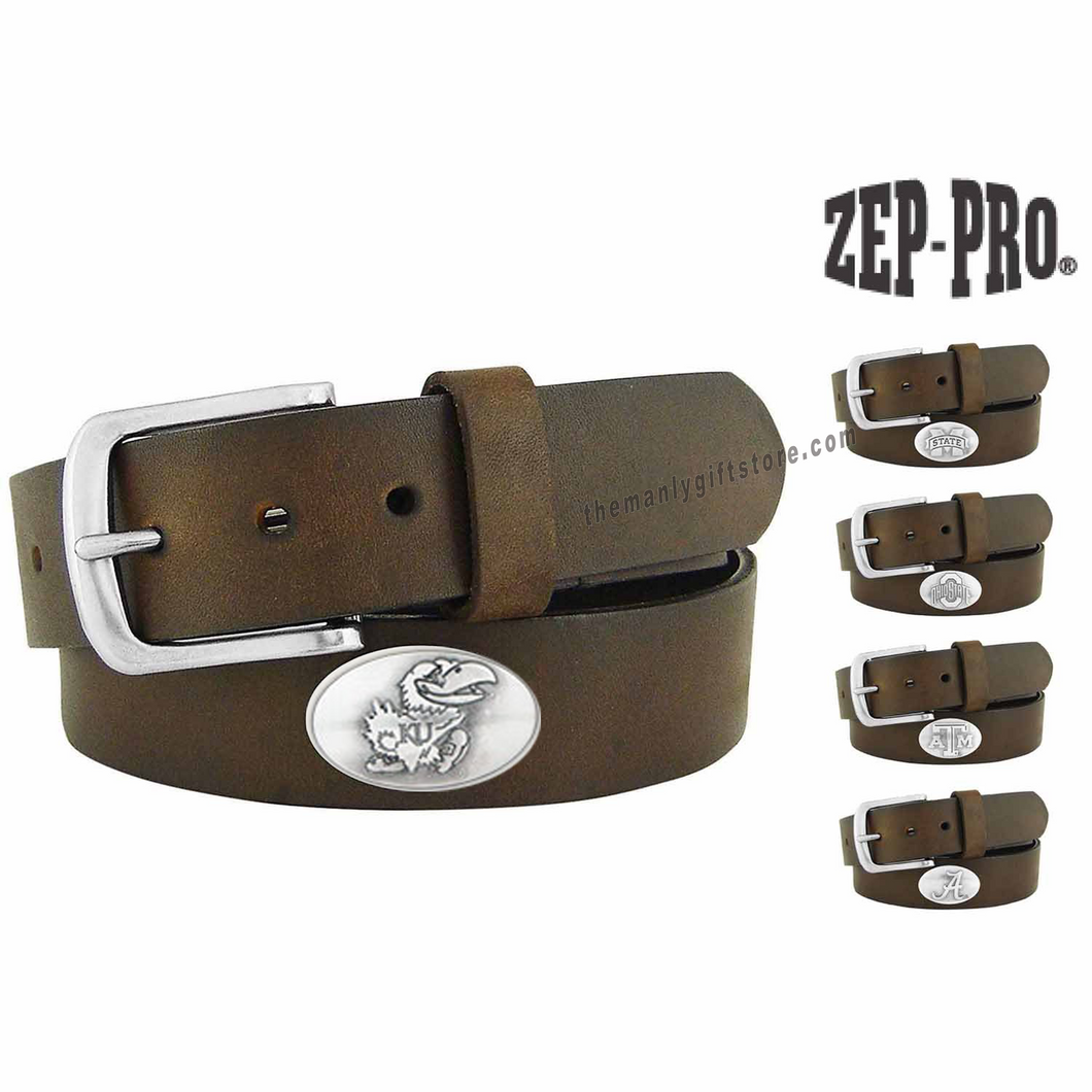 Kansas Zep-Pro Leather Concho Belt