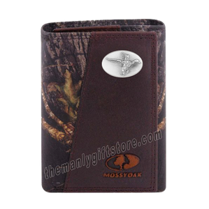 Flying Duck Mossy Oak Camo Zep Pro Trifold Leather Wallet