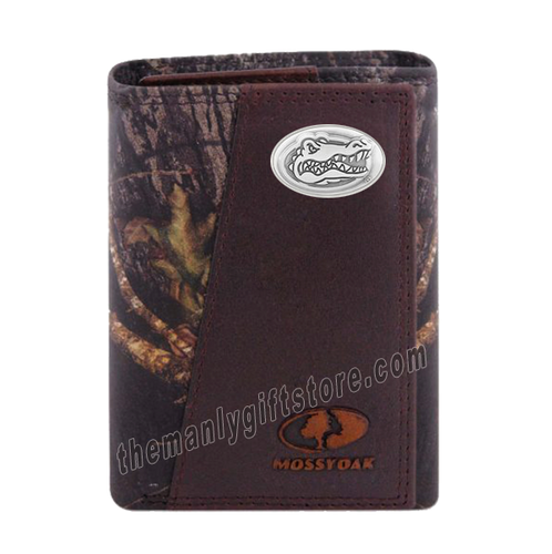 Florida Gators Mossy Oak Camo Zep Pro Trifold Leather Wallet