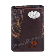 Load image into Gallery viewer, Labrador DOG Mossy Oak Camo Zep Pro Trifold Leather Wallet