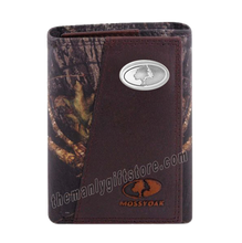 Load image into Gallery viewer, Mossy Oak Logo Mossy Oak Camo Zep Pro Trifold Leather Wallet