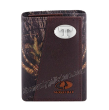 Load image into Gallery viewer, Tennessee Volunteers Mossy Oak Camo Zep Pro Trifold Leather Wallet