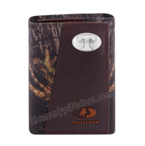 Tennessee Volunteers Mossy Oak Camo Zep Pro Trifold Leather Wallet