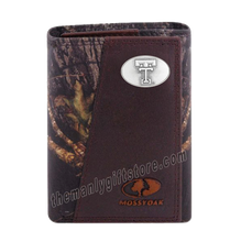 Load image into Gallery viewer, Texas Tech Red Raiders Mossy Oak Camo Zep Pro Trifold Leather Wallet