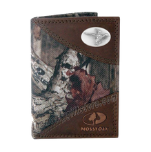 Load image into Gallery viewer, Flying Duck Mossy Oak Camo Trifold Wallet