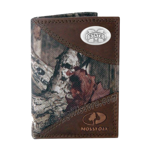 Mississippi State Bulldogs Mossy Oak Camo Trifold Wallet