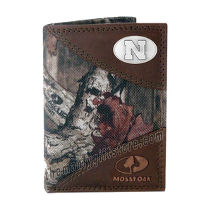 Nebraska Cornhuskers Mossy Oak Camo Trifold Wallet