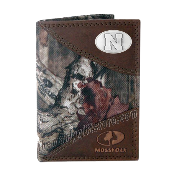 Nebraska Cornhuskers Mossy Oak Camo Trifold Wallet