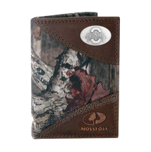 Load image into Gallery viewer, Ohio State Buckeyes Mossy Oak Camo Trifold Wallet