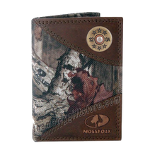 Load image into Gallery viewer, Shotgun Shell Mossy Oak Camo Trifold Nylon Wallet