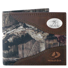 Load image into Gallery viewer, Alabama Crimson Tide Mossy Oak Camo Bifold Wallet