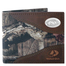 Load image into Gallery viewer, Arkansas Razorback Mossy Oak Camo Bifold Wallet