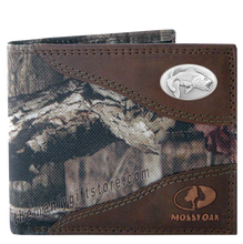 Load image into Gallery viewer, Largemouth Bass Mossy Oak Camo Bifold Wallet